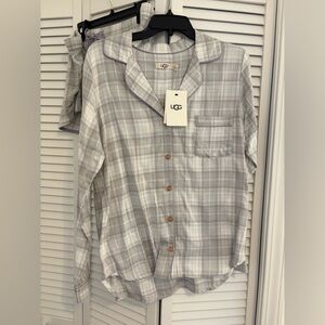 UGG Women’s Purple & Gray Plaid Pajama Set